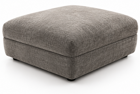 Milano Grand 38" Oversized Square Cocktail Ottoman – Charcoal