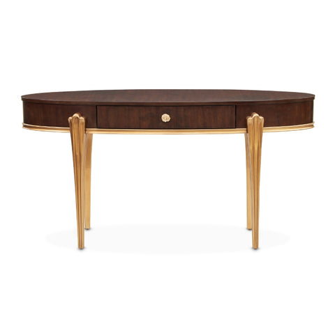 Camellia Field Vanity Desk Warm Pecan
