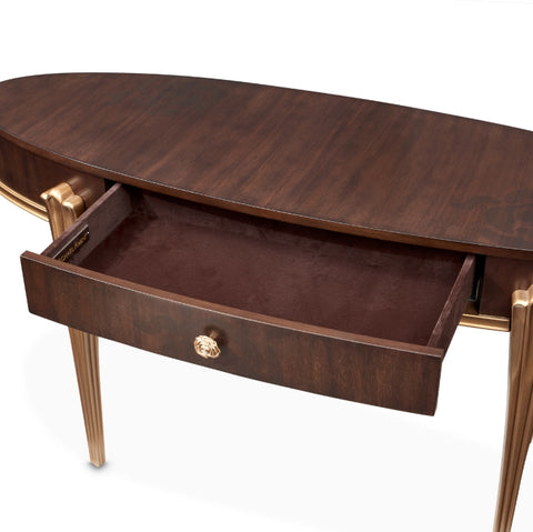 Camellia Field Vanity Desk Warm Pecan