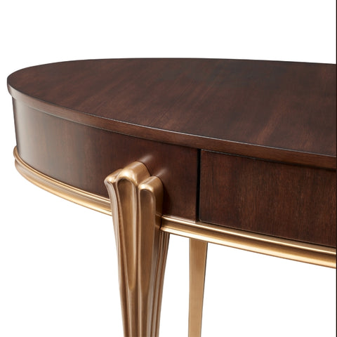 Camellia Field Vanity Desk Warm Pecan