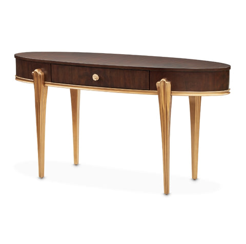 Camellia Field Vanity Desk Warm Pecan