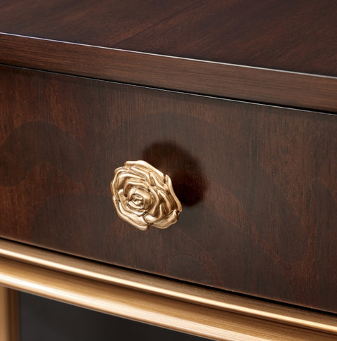 Camellia Field Vanity Desk Warm Pecan