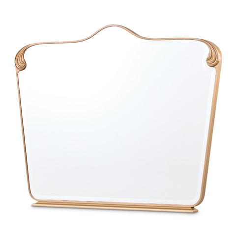 Camellia Field Dresser Mirror Warm Pecan