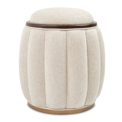 Camellia Field Round Bench Warm Pecan