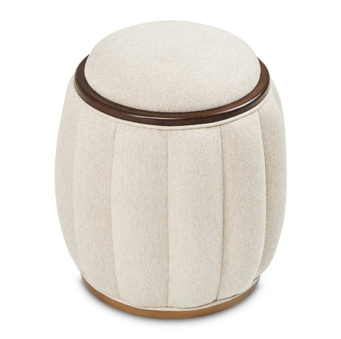 Camellia Field Round Bench Warm Pecan