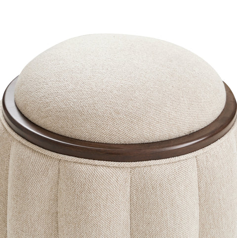 Camellia Field Round Bench Warm Pecan