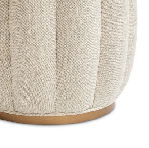Camellia Field Round Bench Warm Pecan