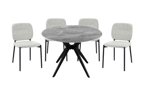 Round Dining Table with Sintered Stone Top