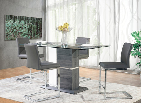 Shirelle Counter Height Glass Top Dining Table