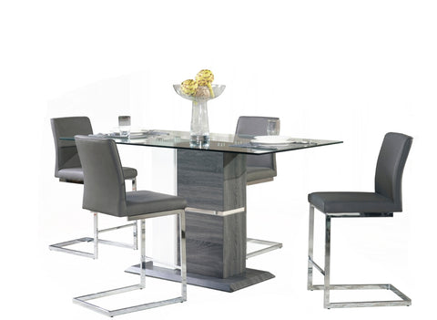 Shirelle Counter Height Glass Top Dining Table