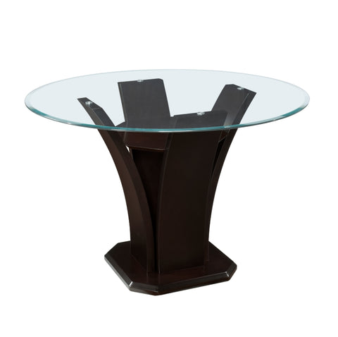 Round Counter Height Table with Glass Top