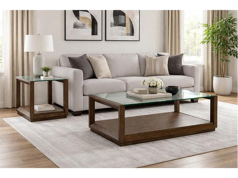 Sebastian Rectangular Cocktail Table with Casters
