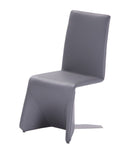 Contemporary Gray Leather Sculptural Chair