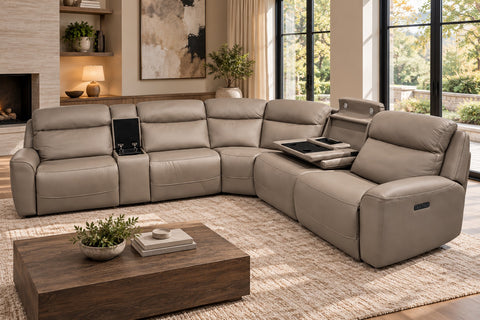 Forte Modular Power Recliner Sectional – Genuine Leather