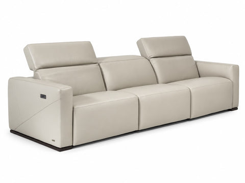 Natuzzi Editions Baltimora C260 3-Seater Italian Leather Dual-Power Reclining Sofa