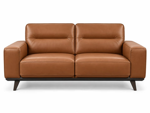Natuzzi Editions Adrenalina C006 Italian Leather Loveseat – Cognac Tan