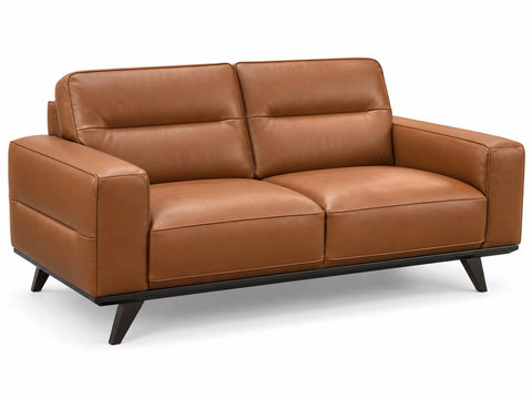Natuzzi Editions Adrenalina C006 Italian Leather Loveseat – Cognac Tan