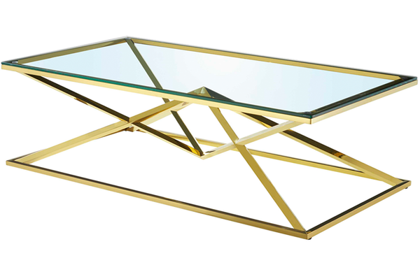 Gold Stainless Steel Coffee Table