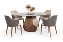 Megan - Mid-Century Modern Walnut Dining Set