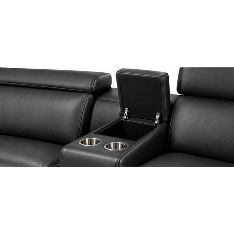 Charli Sectional with Espresso Wood Legs