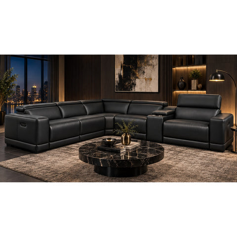 Luxe Modular Power Recliner Sectional – Black