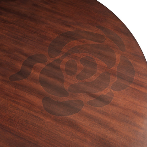 Camellia Field Round Dining Table Warm Pecan