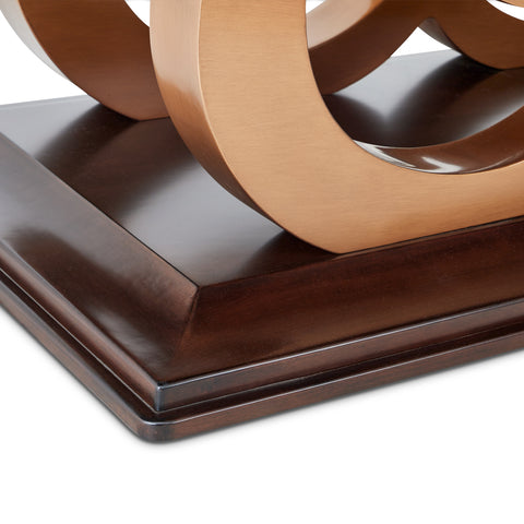 Camellia Field Rectangular Pedestal Dining Table Warm Pecan