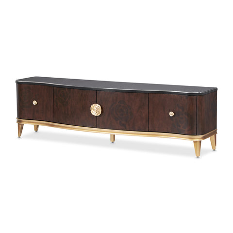 Camellia Field Media Cabinet Warm Pecan