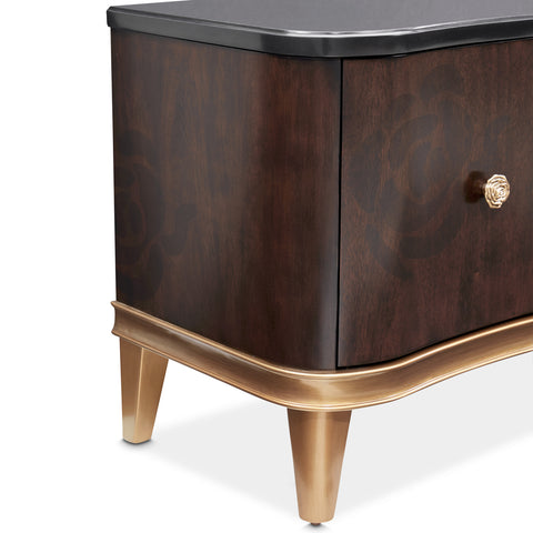 Camellia Field Media Cabinet Warm Pecan