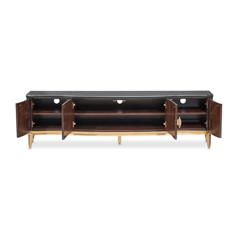 Camellia Field Media Cabinet Warm Pecan