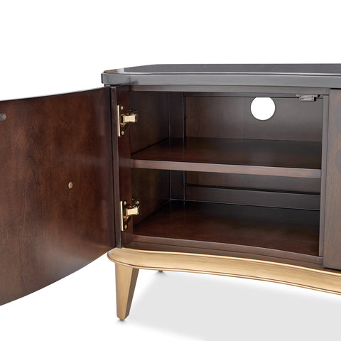 Camellia Field Media Cabinet Warm Pecan