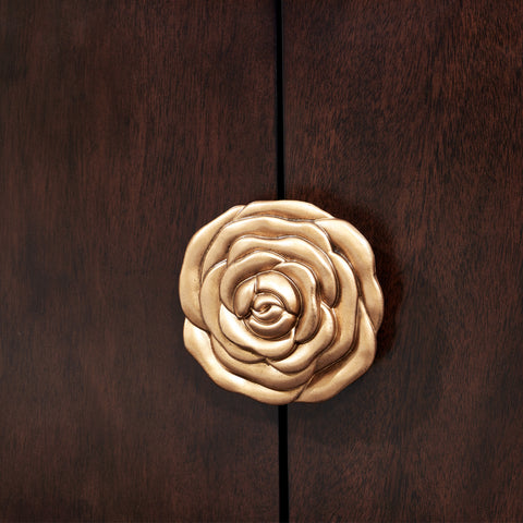 Camellia Field Media Cabinet Warm Pecan