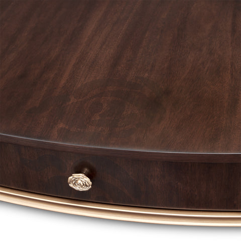 Camellia Field Oval Cocktail Table Warm Pecan
