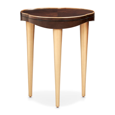 Camellia Field Chairside Table Warm Pecan