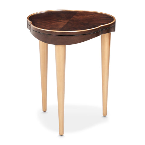 Camellia Field Chairside Table Warm Pecan