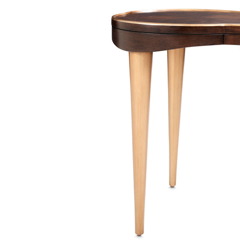 Camellia Field Chairside Table Warm Pecan