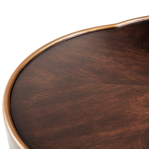 Camellia Field Chairside Table Warm Pecan