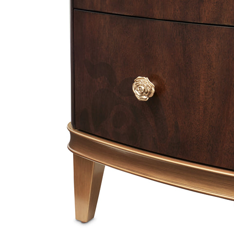 Camellia Field Display Cabinet 2pc Warm Pecan