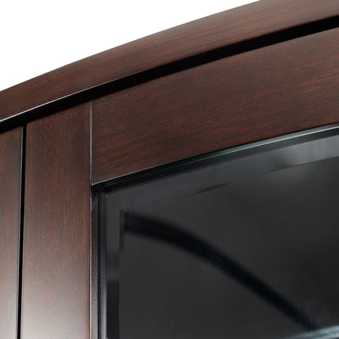 Camellia Field Display Cabinet 2pc Warm Pecan