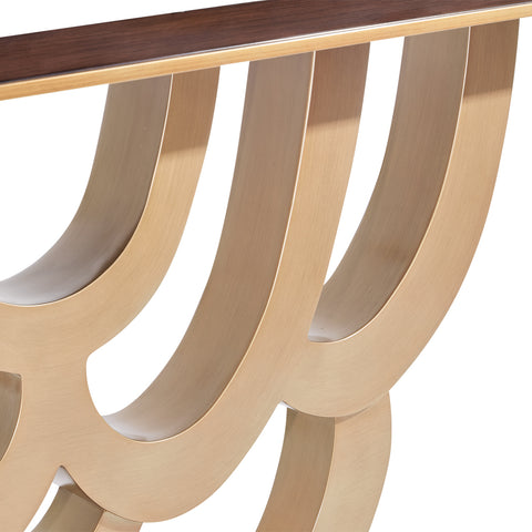 Camellia Field Console Table Warm Pecan