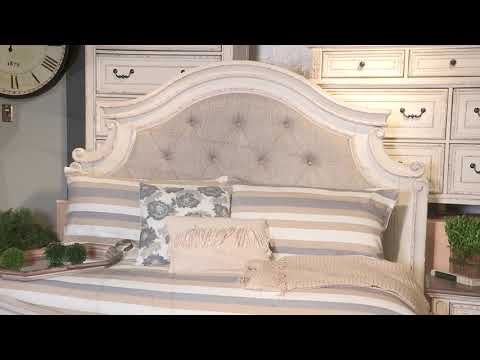  Signature Design by Ashley Realyn King Upholstered Panel Bed B743-58/B743-56/B743-97 EXTERNAL_VIDEO 1