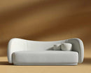 Contemporary Curved White Sofa